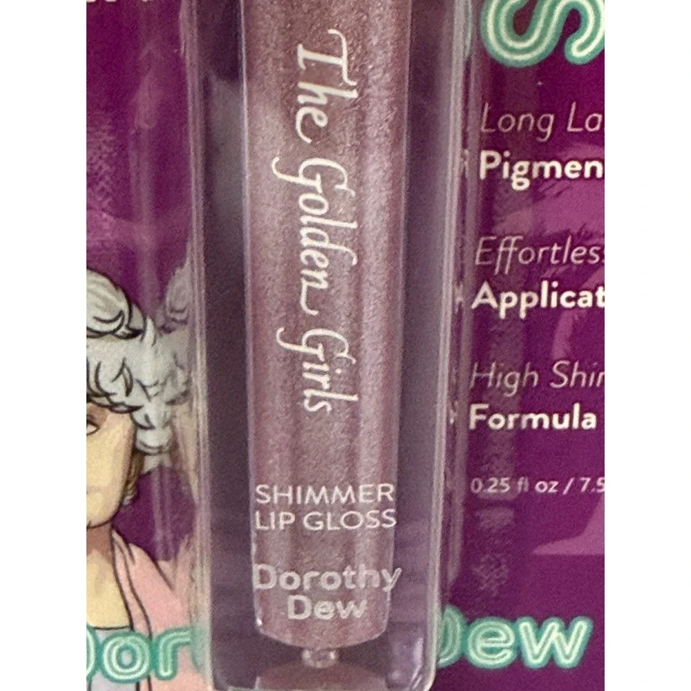 The Golden Girls Dorothy Dew Shimmer Lip Gloss Purple High Shine 0.25oz New
